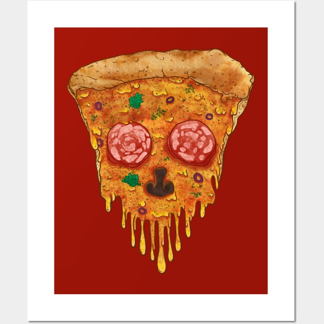 Pizza de los muertos Wall Art by opippi